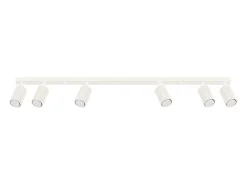 Lámpara de techo Gloow minimalista de aluminio - 6 fuentes luminosas 3000K - L.117 x A.16,5 cm - beige