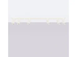 Lámpara de techo Gloow minimalista de aluminio - 6 fuentes luminosas 3000K - L.117 x A.16,5 cm - beige