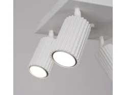 Lámpara de techo Gloow minimalista de aluminio - 4 fuentes luminosas 4000K - L.25 x A.16,5 cm - blanco