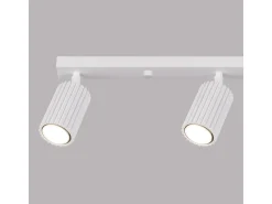 Lámpara de techo Gloow minimalista de aluminio - 4 fuentes luminosas 4000K - L.81 x A.16,5 cm - blanco