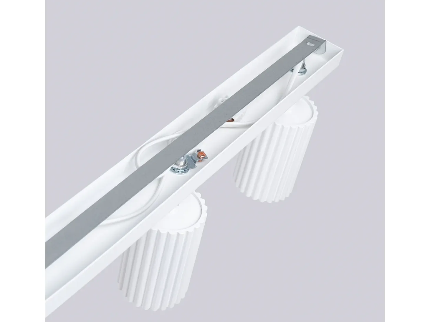 Lámpara de techo Gloow minimalista de aluminio - 4 fuentes luminosas 4000K - L.81 x A.16,5 cm - blanco