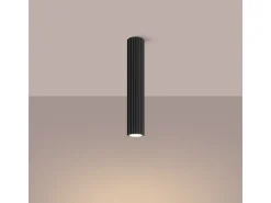 Lámpara de techo Gloow minimalista de aluminio - 1 fuentes luminosas 4000K - L.6,5 x A.40 cm - negro