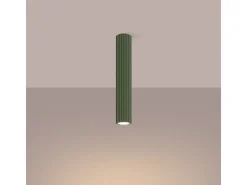 Lámpara de techo Gloow minimalista de aluminio - 1 fuentes luminosas 4000K - L.6,5 x A.40 cm - verde oliva