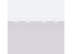 Lámpara de techo Gloow minimalista de aluminio - 4 fuentes luminosas 3000K - L.81 x A.16,5 cm - blanco