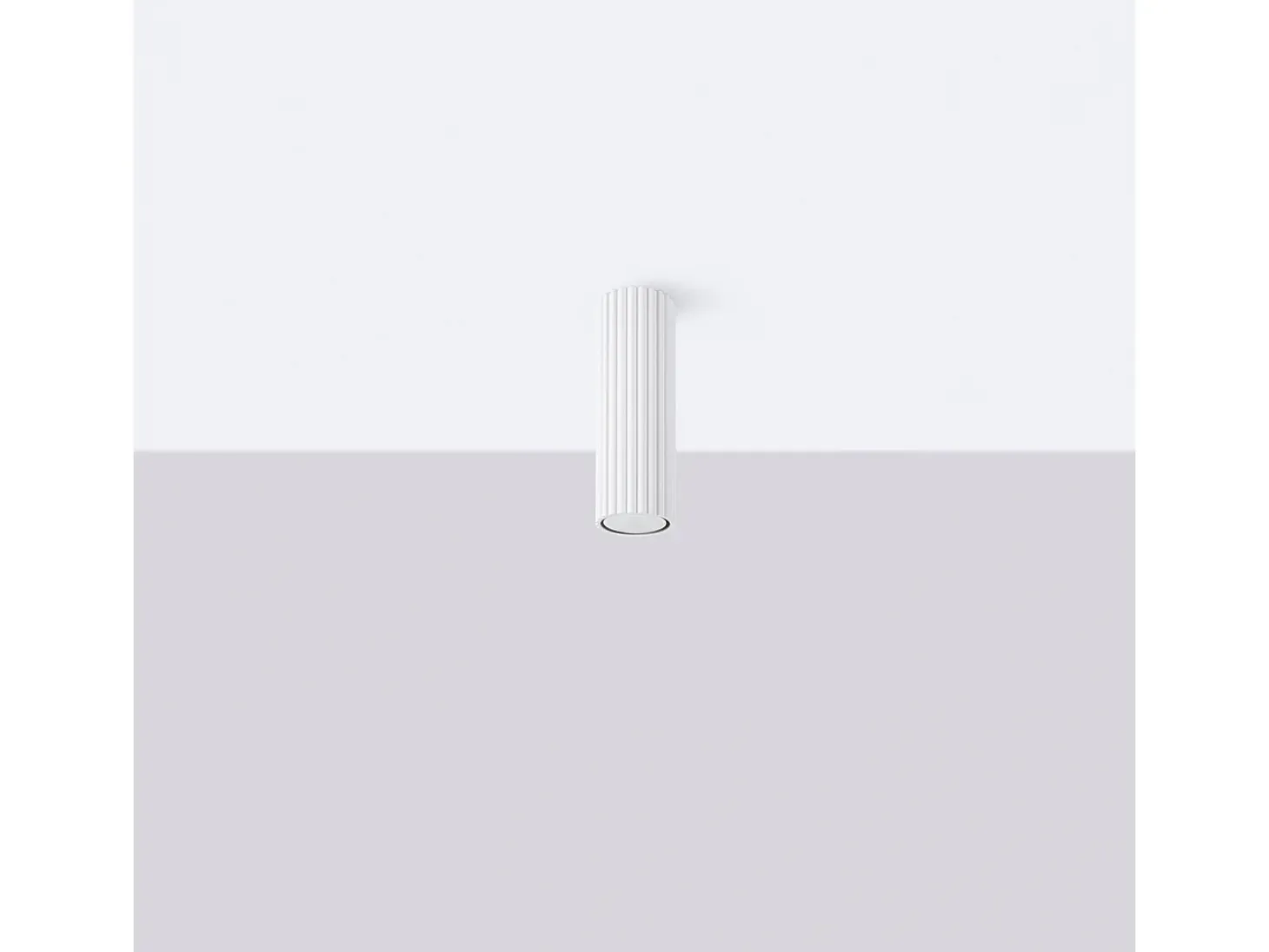Lámpara de techo Gloow minimalista de aluminio - 1 fuentes luminosas 3000K - L.6,5 x A.20 cm - blanco