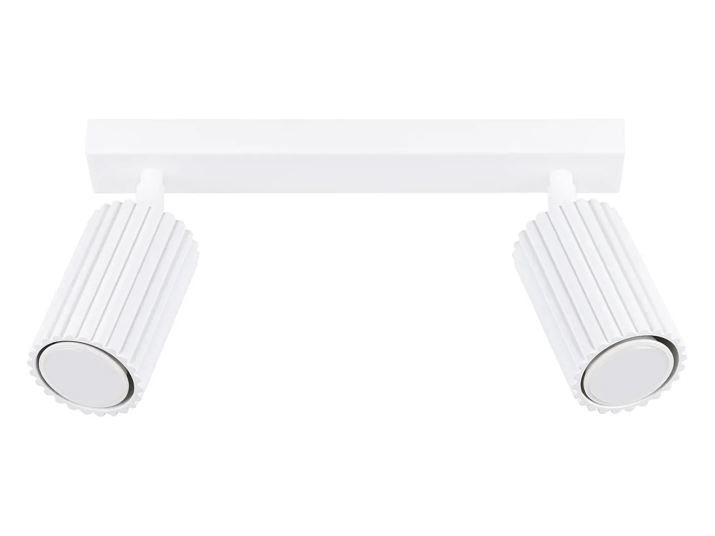 Lámpara de techo Gloow minimalista de aluminio - 2 fuentes luminosas 3000K - L.30 x A.16,5 cm - blanco