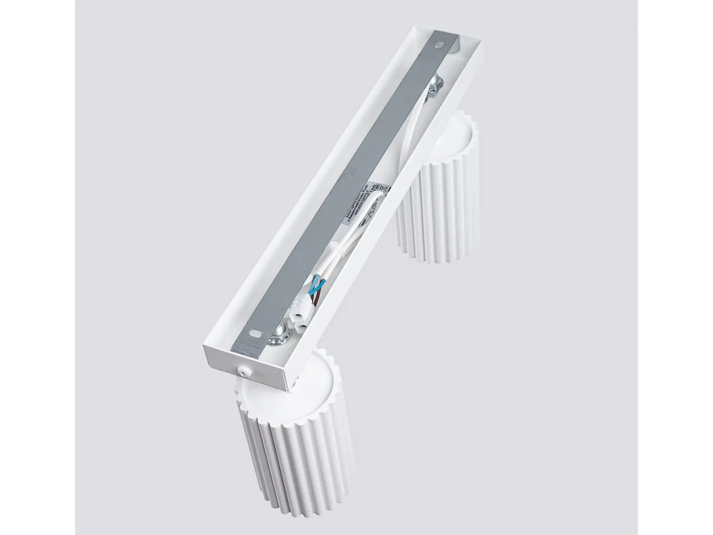 Lámpara de techo Gloow minimalista de aluminio - 2 fuentes luminosas 3000K - L.30 x A.16,5 cm - blanco