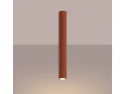 Lámpara de techo Gloow minimalista de aluminio - 1 fuentes luminosas 4000K - L.6,5 x A.60 cm - ocre rojo