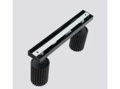 Lámpara de techo Gloow minimalista de aluminio - 2 fuentes luminosas 4000K - L.30 x A.16,5 cm - negro