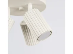 Lámpara de techo Gloow minimalista de aluminio - 3 fuentes luminosas 4000K - L.19,5 x A.18 cm - beige