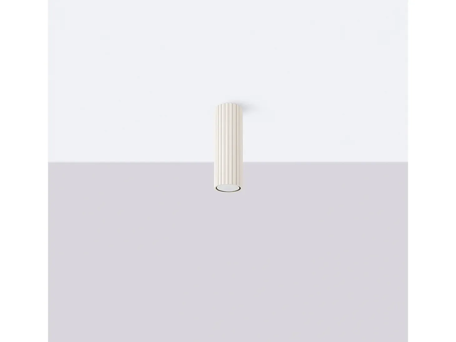 Lámpara de techo Gloow minimalista de aluminio - 1 fuentes luminosas 3000K - L.6,5 x A.20 cm - beige