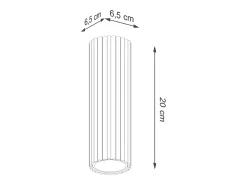 Lámpara de techo Gloow minimalista de aluminio - 1 fuentes luminosas 3000K - L.6,5 x A.20 cm - beige
