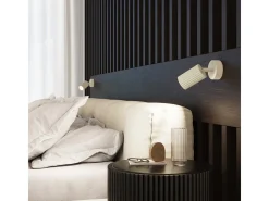Lámpara de techo Gloow minimalista de aluminio - 1 fuentes luminosas 3000K - L.6,5 x A.20 cm - beige