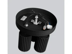 Lámpara de techo Gloow minimalista de aluminio - 3 fuentes luminosas 3000K - L.19,5 x A.18 cm - negro