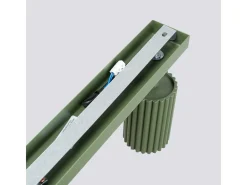 Lámpara de techo Gloow minimalista de aluminio - 6 fuentes luminosas 3000K - L.117 x A.16,5 cm - verde oliva