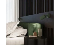Lámpara de techo Gloow minimalista de aluminio - 1 fuentes luminosas 3000K - L.6,5 x A.20 cm - verde oliva