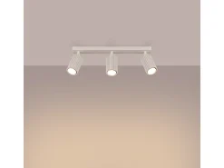 Lámpara de techo Gloow minimalista de aluminio - 3 fuentes luminosas 4000K - L.45 x A.16,5 cm - beige