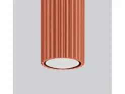 Lámpara de techo Gloow minimalista de aluminio - 1 fuentes luminosas 4000K - L.6,5 x A.10 cm - ocre rojo