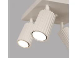 Lámpara de techo Gloow minimalista de aluminio - 4 fuentes luminosas 3000K - L.25 x A.16,5 cm - beige