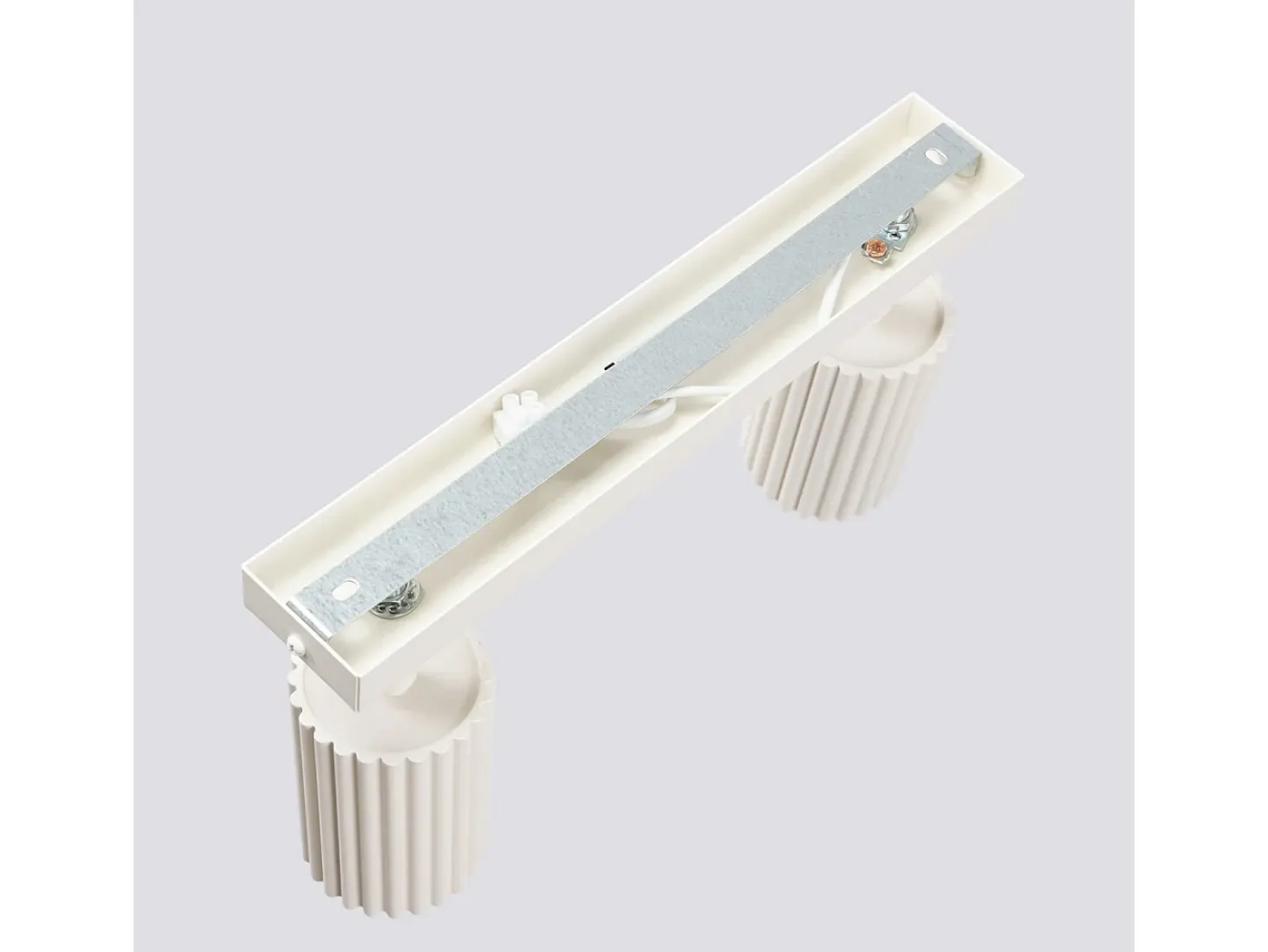 Lámpara de techo Gloow minimalista de aluminio - 2 fuentes luminosas 3000K - L.30 x A.16,5 cm - beige