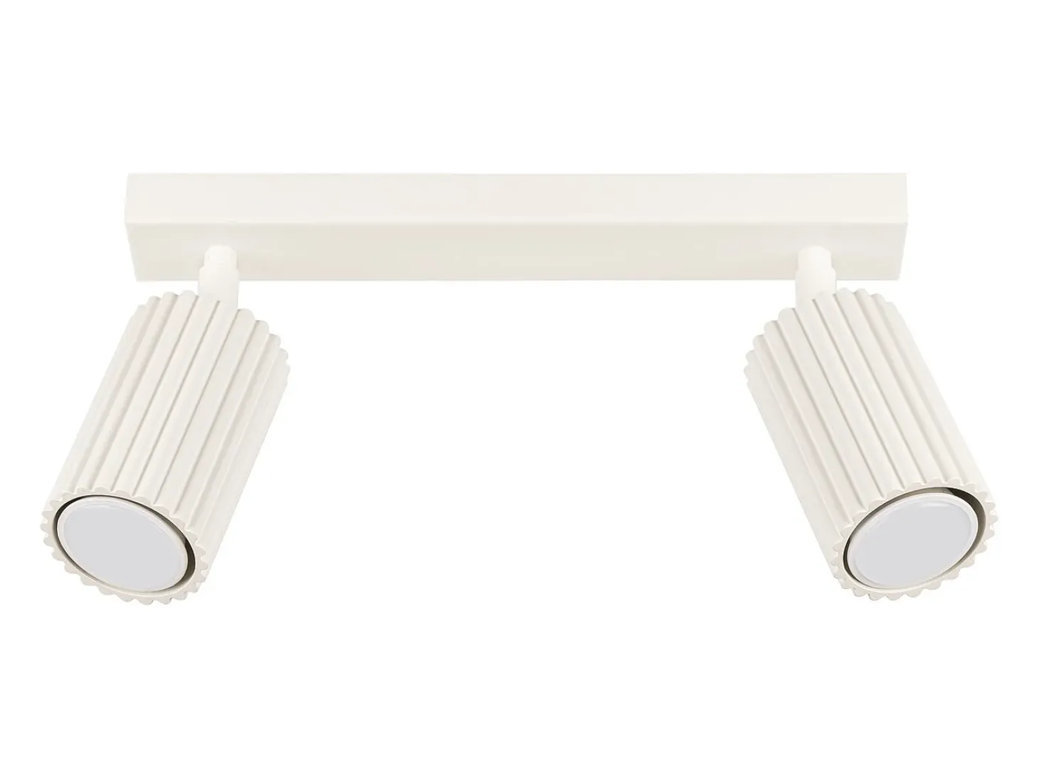 Lámpara de techo Gloow minimalista de aluminio - 2 fuentes luminosas 3000K - L.30 x A.16,5 cm - beige