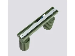 Lámpara de techo Gloow minimalista de aluminio - 2 fuentes luminosas 4000K - L.30 x A.16,5 cm - verde oliva