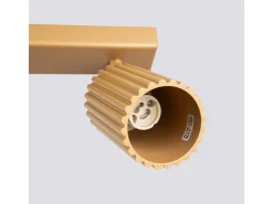 Lámpara de techo Gloow minimalista de aluminio - 2 fuentes luminosas 4000K - L.30 x A.16,5 cm - dorado
