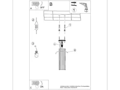 Lámpara de techo Gloow minimalista de aluminio - 1 fuentes luminosas 3000K - L.6,5 x A.20 cm - negro