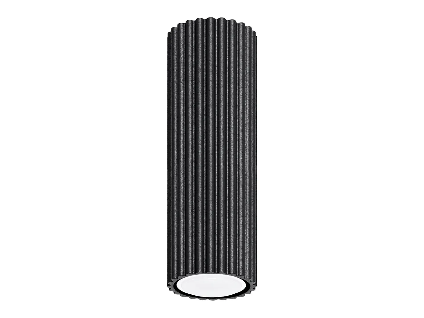Lámpara de techo Gloow minimalista de aluminio - 1 fuentes luminosas 3000K - L.6,5 x A.20 cm - negro