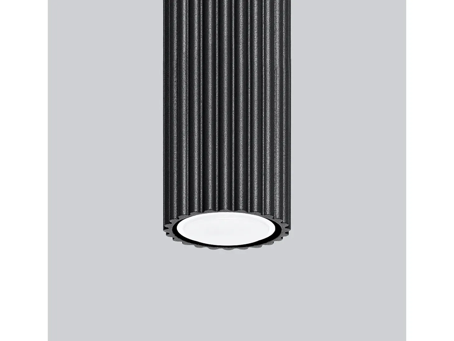 Lámpara de techo Gloow minimalista de aluminio - 1 fuentes luminosas 3000K - L.6,5 x A.20 cm - negro