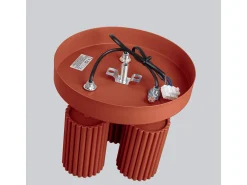 Lámpara de techo Gloow minimalista de aluminio - 3 fuentes luminosas 3000K - L.19,5 x A.18 cm - ocre rojo