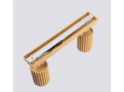 Lámpara de techo Gloow minimalista de aluminio - 2 fuentes luminosas 3000K - L.30 x A.16,5 cm - dorado