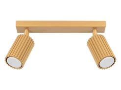 Lámpara de techo Gloow minimalista de aluminio - 2 fuentes luminosas 3000K - L.30 x A.16,5 cm - dorado