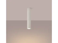 Lámpara de techo Gloow minimalista de aluminio - 1 fuentes luminosas 4000K - L.6,5 x A.40 cm - beige