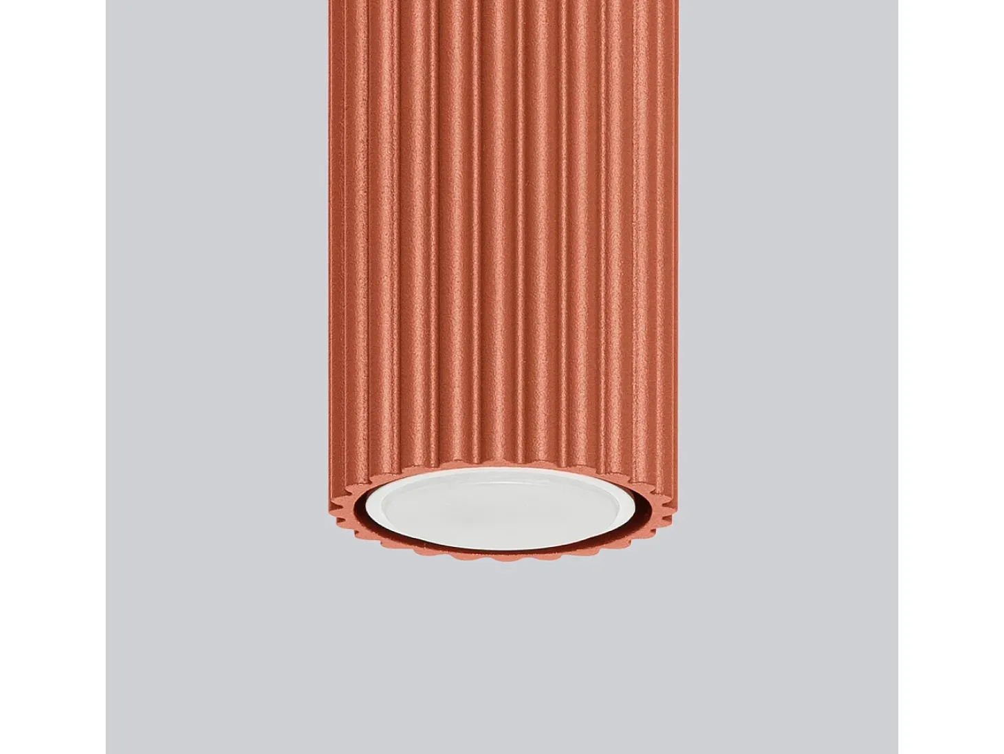 Lámpara de techo Gloow minimalista de aluminio - 1 fuentes luminosas 3000K - L.6,5 x A.30 cm - ocre rojo