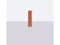 Lámpara de techo Gloow minimalista de aluminio - 1 fuentes luminosas 3000K - L.6,5 x A.30 cm - ocre rojo