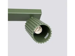 Lámpara de techo Gloow minimalista de aluminio - 6 fuentes luminosas 4000K - L.117 x A.16,5 cm - verde oliva