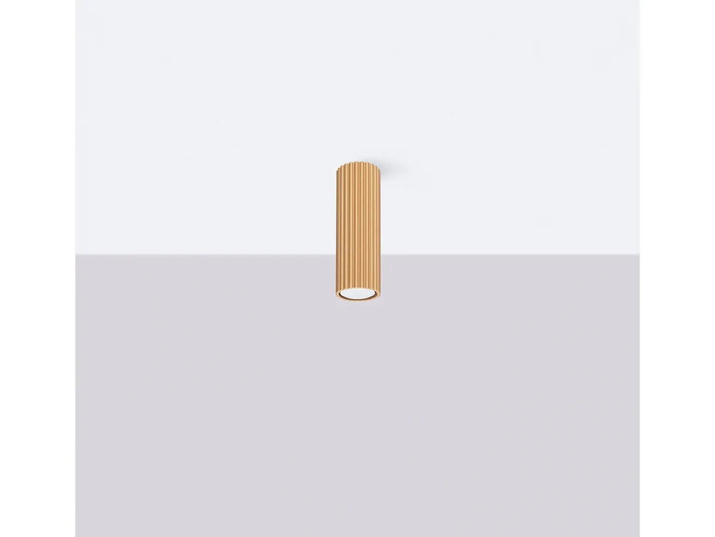 Lámpara de techo Gloow minimalista de aluminio - 1 fuentes luminosas 3000K - L.6,5 x A.20 cm - dorado