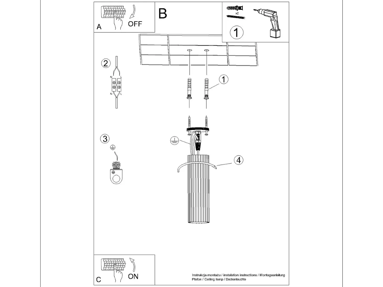 Lámpara de techo Gloow minimalista de aluminio - 1 fuentes luminosas 3000K - L.6,5 x A.20 cm - dorado
