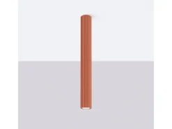 Lámpara de techo Gloow minimalista de aluminio - 1 fuentes luminosas 3000K - L.6,5 x A.60 cm - ocre rojo