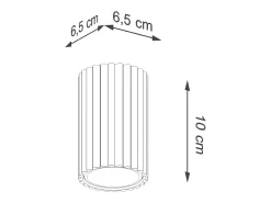 Lámpara de techo Gloow minimalista de aluminio - 1 fuentes luminosas 4000K - L.6,5 x A.10 cm - dorado