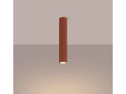 Lámpara de techo Gloow minimalista de aluminio - 1 fuentes luminosas 4000K - L.6,5 x A.40 cm - ocre rojo