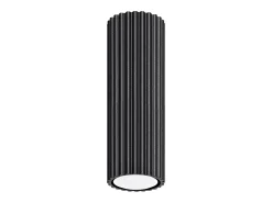 Lámpara de techo Gloow minimalista de aluminio - 1 fuentes luminosas 4000K - L.6,5 x A.20 cm - negro