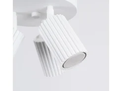 Lámpara de techo Gloow minimalista de aluminio - 3 fuentes luminosas 4000K - L.19,5 x A.18 cm - blanco