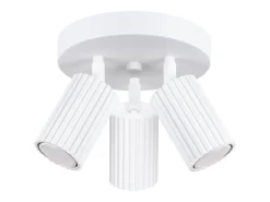 Lámpara de techo Gloow minimalista de aluminio - 3 fuentes luminosas 4000K - L.19,5 x A.18 cm - blanco