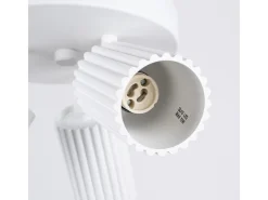 Lámpara de techo Gloow minimalista de aluminio - 3 fuentes luminosas 4000K - L.19,5 x A.18 cm - blanco