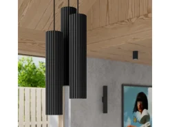 Lámpara de techo Gloow minimalista de aluminio - 6 fuentes luminosas 4000K - L.117 x A.16,5 cm - negro