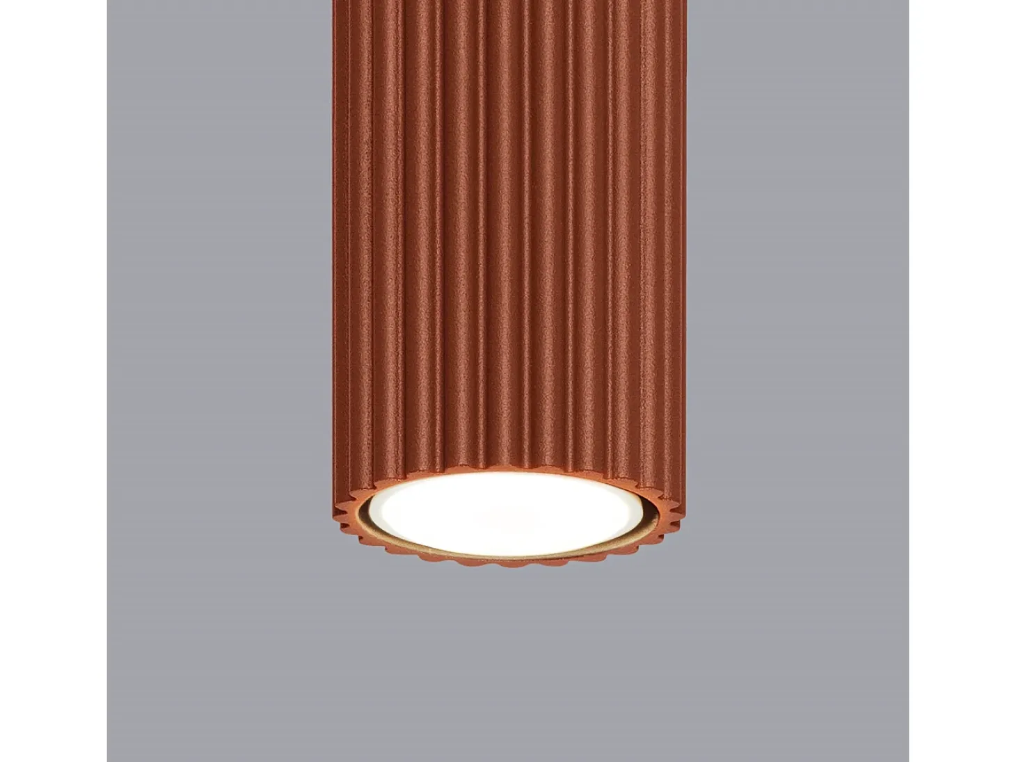 Lámpara de techo Gloow minimalista de aluminio - 1 fuentes luminosas 3000K - L.6,5 x A.10 cm - ocre rojo