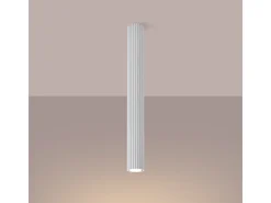 Lámpara de techo Gloow minimalista de aluminio - 1 fuentes luminosas 4000K - L.6,5 x A.60 cm - blanco