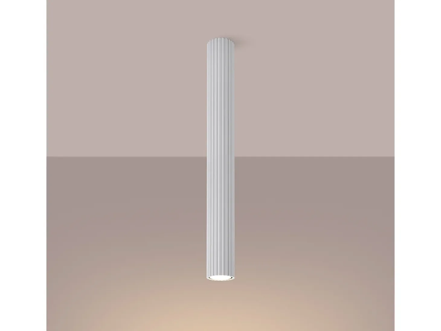 Lámpara de techo Gloow minimalista de aluminio - 1 fuentes luminosas 4000K - L.6,5 x A.60 cm - blanco